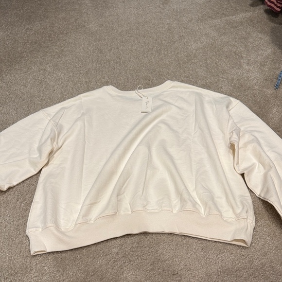 Rylee + Cru Cream Graphic Sweatshirt with Floral Design - Picture 3 of 3